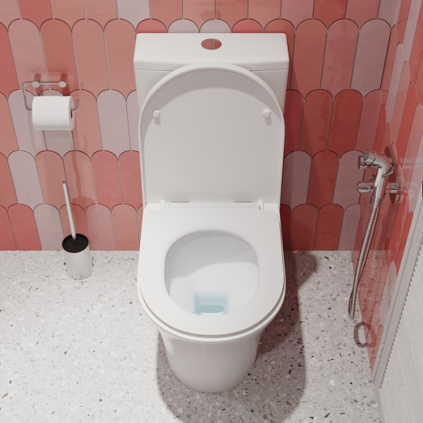 Унитаз-компакт Iddis Stone безободковый с сиденьем soft-close белый (STNRDSEi24)