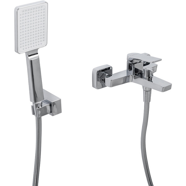 Смеситель для ванны и душа BelBagno Ardente с ручным душем, шлангом и держателем, хром (ARDENTE-VASM-CRM) Смеситель для ванны и душа BelBagno Ardente с ручным душем, шлангом и держателем, хром (ARDENTE-VASM-CRM)