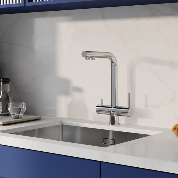 Смеситель для кухни Iddis Umbra с выдвижным изливом и каналом для фильтра хром (UMBSBPFi05) Смеситель для кухни Iddis Umbra с выдвижным изливом и каналом для фильтра хром (UMBSBPFi05)