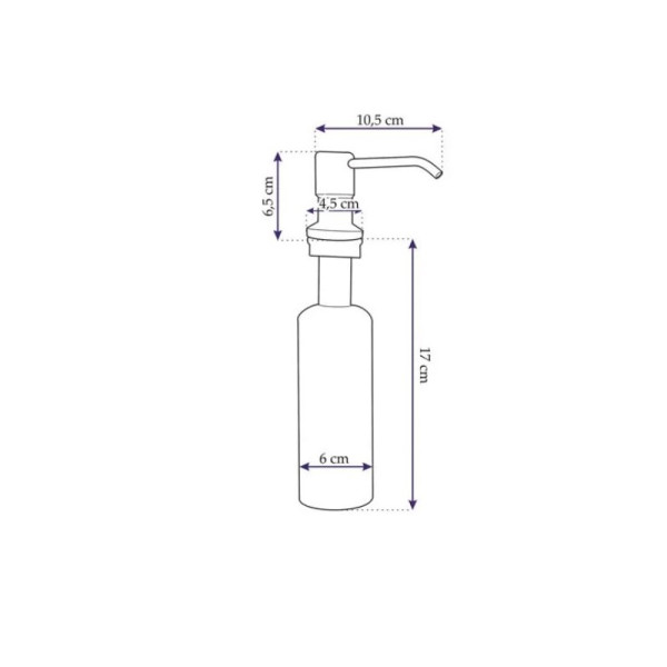 Дозатор моющего средства для мойки Rea black чёрный матовый (BAT-00100) Дозатор моющего средства для мойки Rea black чёрный матовый (BAT-00100)