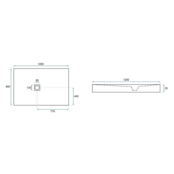 Душевой поддон REA Rock black 120x80 (REA-K4579)