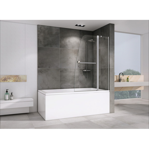 Душевая шторка для ванн Abber Ewiges Wasser 100x140 стекло прозрачное, профиль хром (AG50100) Душевая шторка для ванн Abber Ewiges Wasser 100x140 стекло прозрачное, профиль хром (AG50100)