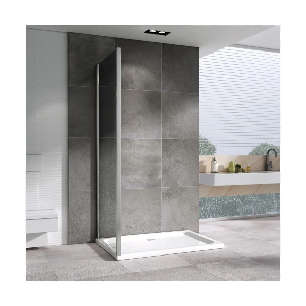 Душевое ограждение Abber Diamant 100x195 стекло прозрачное, профиль хром (S100) Душевое ограждение Abber Diamant 100x195 стекло прозрачное, профиль хром (S100)