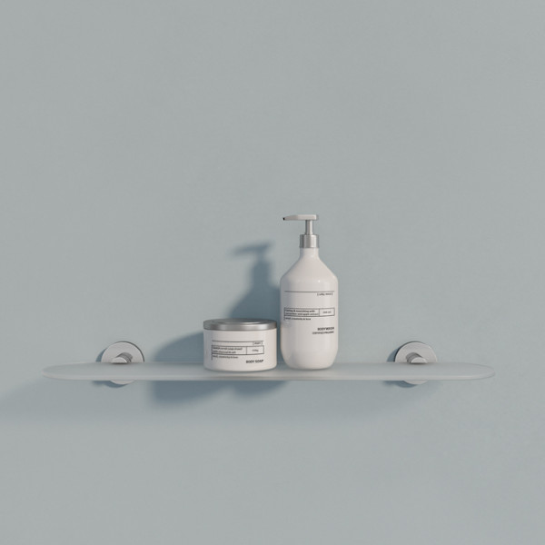 Полка глянцевый хром матовое стекло сплав металлов Sena Iddis (SENSSG0i44)