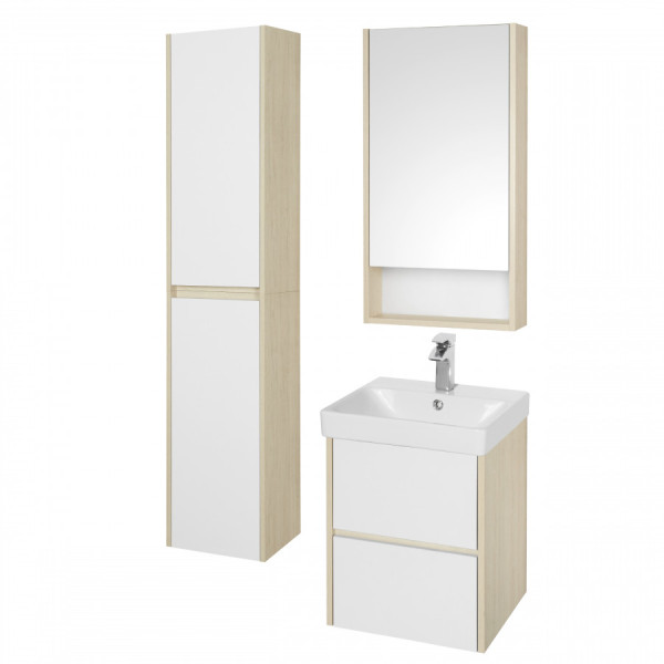 Тумба подвесная Aquaton Сканди 432x427x522 белый, дуб верона (1.A251.6.01S.DB2.0)