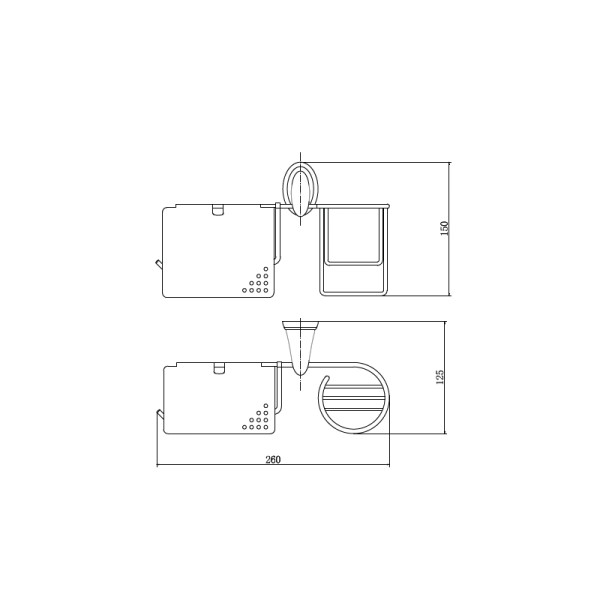Полотенцержатель Fashun с дезодорантом хром (A1503-1)