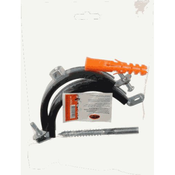 Хомут со штоком и дюбелем 2 1/2" (73-80 мм.) с резиновым уплотнением TeRma (с гайкой M8) (24257) Хомут со штоком и дюбелем 2 1/2" (73-80 мм.) с резиновым уплотнением TeRma (с гайкой M8) (24257)