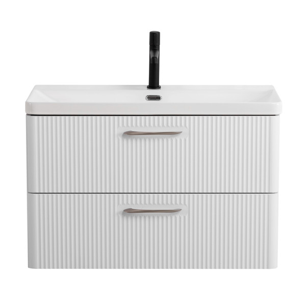 Тумба подвесная BelBagno Due 806x423x500 Белый металлик/матовый (DUE-800-2C-SO-BM-P)