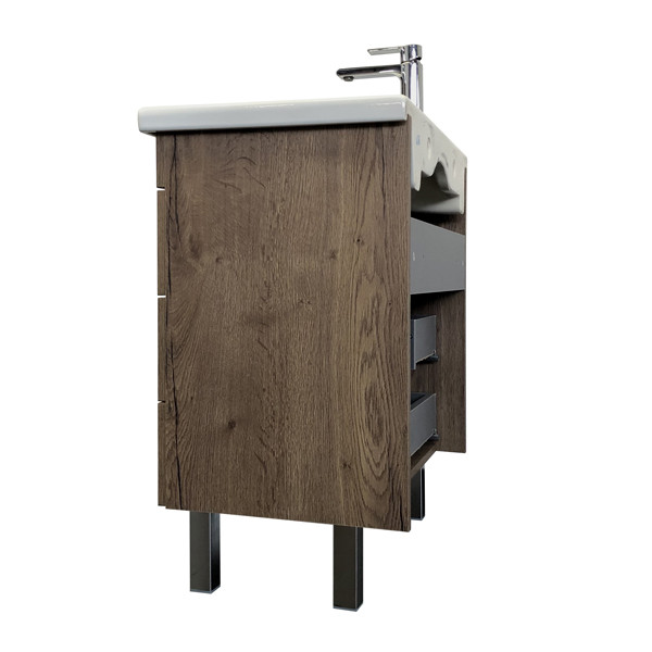 Тумба напольная Comforty Никосия 700x830x450 белый глянцевый с раковиной (00-00001506)