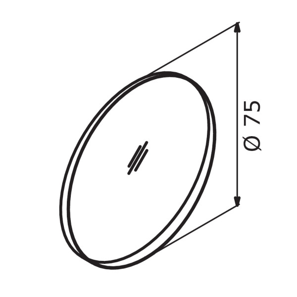 Зеркало Orka Lisbon 750x750 серый матовый (3000073)