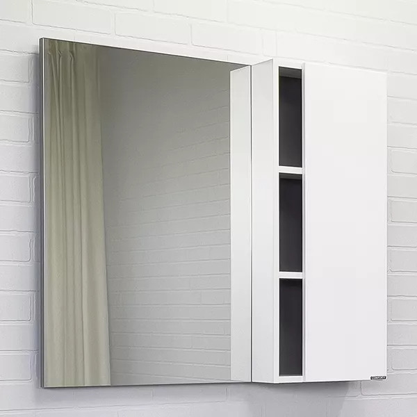 Шкаф зеркальный Comforty Милан 900x160x800 белый глянцевый (00004137130) Шкаф зеркальный Comforty Милан 900x160x800 белый глянцевый (00004137130)