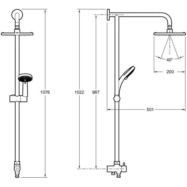 Душевой гарнитур Jacob Delafon EO ECO (E45893-CP)