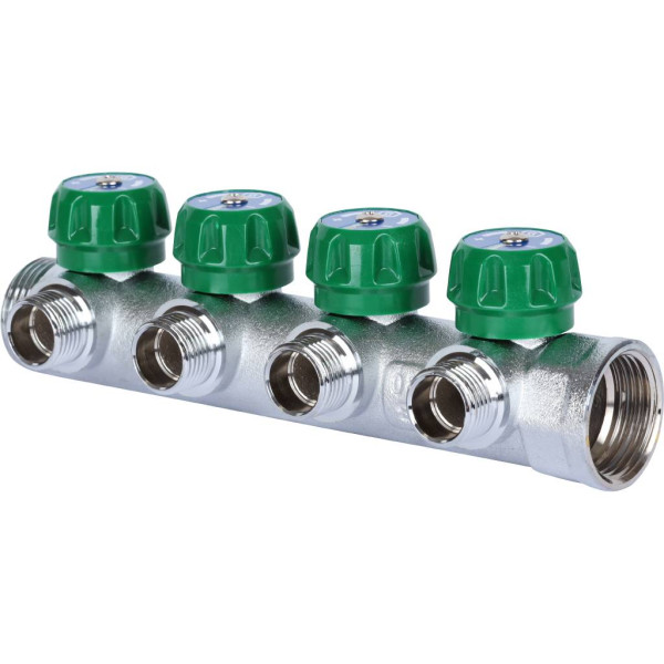 Коллектор 4 отвода регулируемый 1"x1/2"(16) Stout (хром) (SMB-6850-011204) Коллектор 4 отвода регулируемый 1"x1/2"(16) Stout (хром) (SMB-6850-011204)