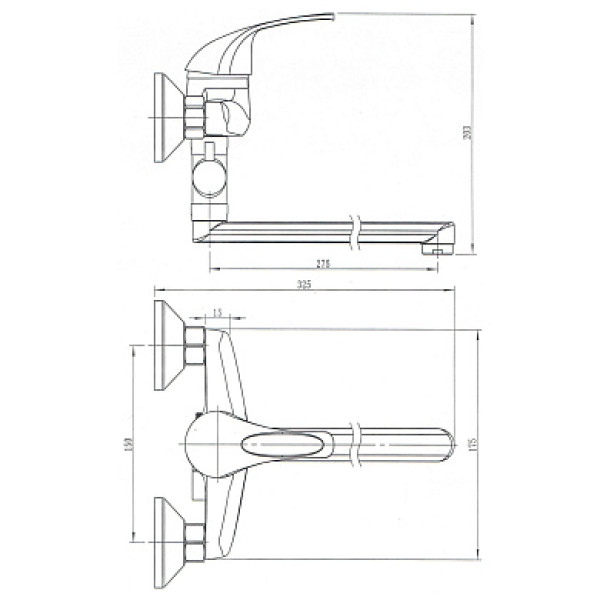 Смеситель для ванны и душа L2104 хром, плоский излив 30F Ligeya (L2104 Ligeya) Смеситель для ванны и душа L2104 хром, плоский излив 30F Ligeya (L2104 Ligeya)