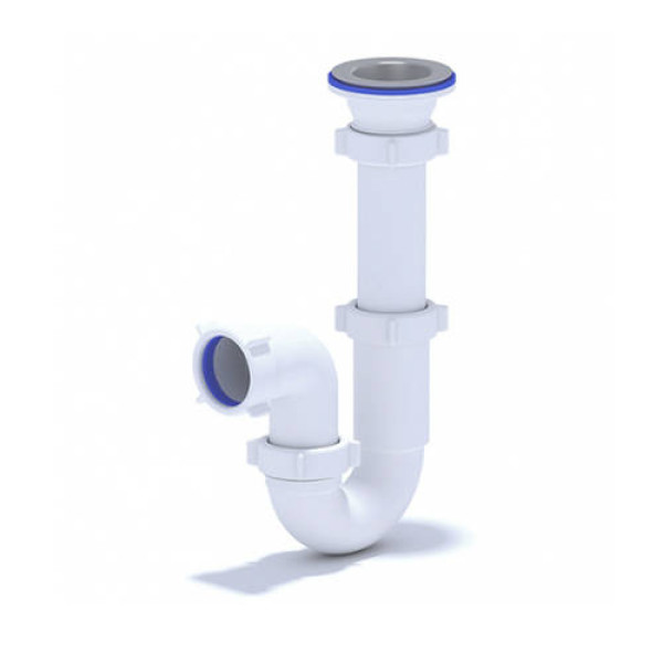 Сифон 40 мм. трубный АНИ с литым выпуском 1 1/2"*70 мм. АНИ пласт (D0500)
