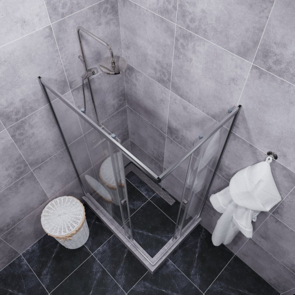 Душевой уголок Triton Вента 100x80 стекло прозрачное, профиль хром (DK333) Душевой уголок Triton Вента 100x80 стекло прозрачное, профиль хром (DK333)