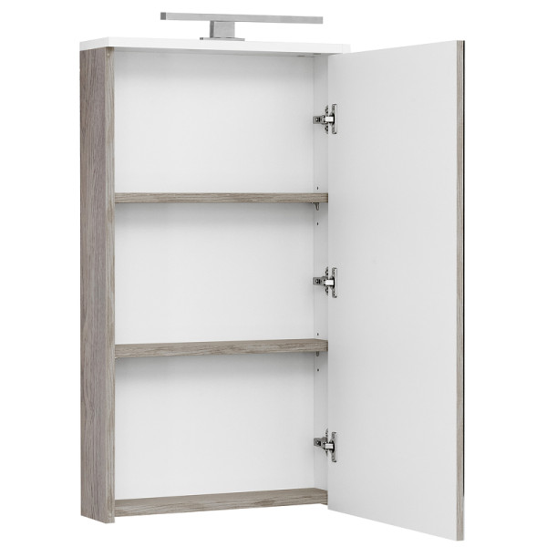 Шкаф зеркальный Aquaton Эмма Белый/Дуб Навара (1A221802EAD80)