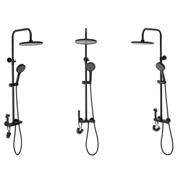 Душевая система на четыре режима Rea Max Black mat (REA-P6615)