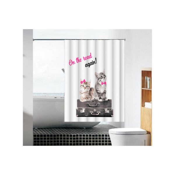 Шторка для ванны текстильная Melodia 180х180 см Снова в путь! (MZ-100) Шторка для ванны текстильная Melodia 180х180 см Снова в путь! (MZ-100)