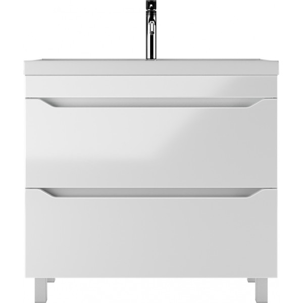 Тумба напольная Bazis 90 Ева с двумя ящиками В2 Айсберг Домино (DA5909T)