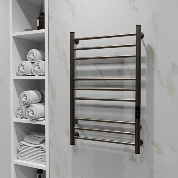 Полотенцесушитель электрический Indigo Line Trinity 800x500 таймер, унив.подкл.RxL, Gun Metal (LСLTE80-50GNSRt)