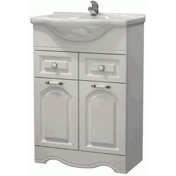 Тумба напольная Melodia Прованс 60 (Элегия 60) DB2 55,5x80 ясень белая (MFR79447AW)