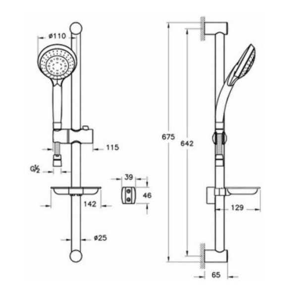 Душевой гарнитур Vitra Cozy (A45682EXP)
