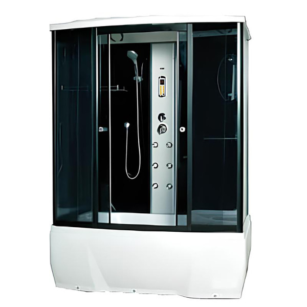 Душевая кабина Loranto Selak 85x150x215 стекло тонированное, профиль черный (CS0054498)