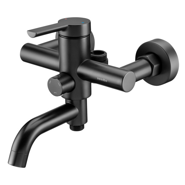 Душевая система Swedbe Swedbe Hermes со смесителем для ванны черный (5132B)