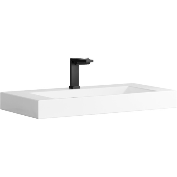 Раковина мебельная Aqwella Toledo 900x100x450 белая глянцевая (Tol.09.04.D)