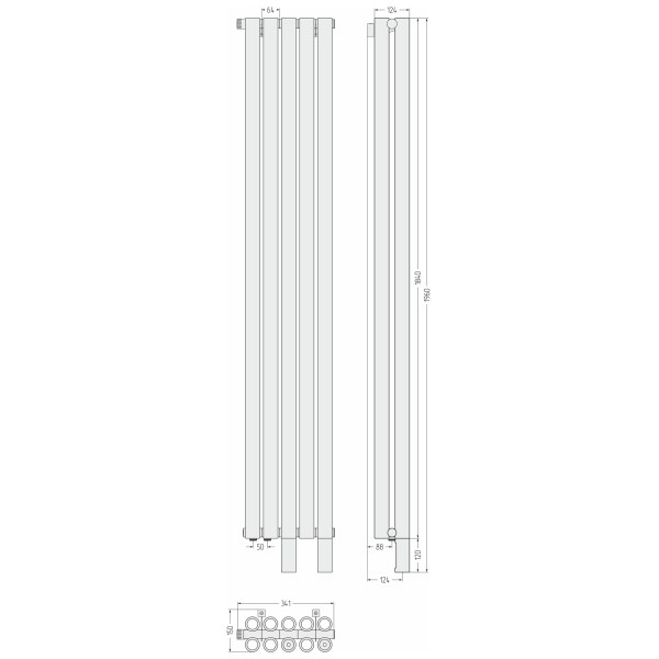 Стальной радиатор Сунержа Эталон-00 EU50 1800x341 5 секции матовый белый (30-0335-1805) Стальной радиатор Сунержа Эталон-00 EU50 1800x341 5 секции матовый белый (30-0335-1805)
