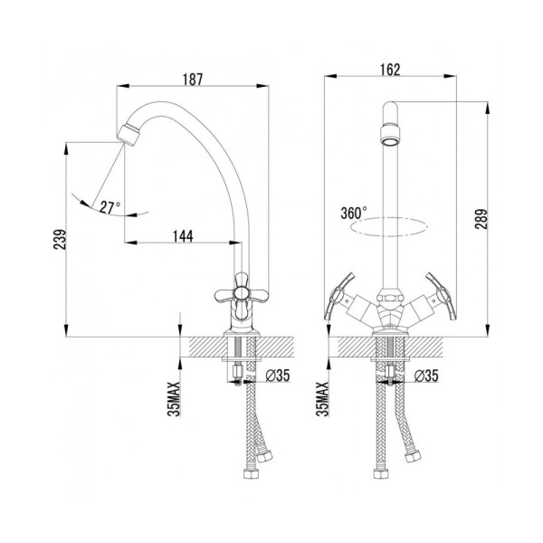Смеситель для кухни Lemark Partner (LM6544C)