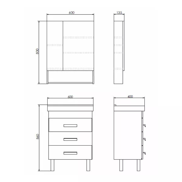 Шкаф зеркальный Comforty Никосия 600x135x800 дуб белый (00004138878) Шкаф зеркальный Comforty Никосия 600x135x800 дуб белый (00004138878)