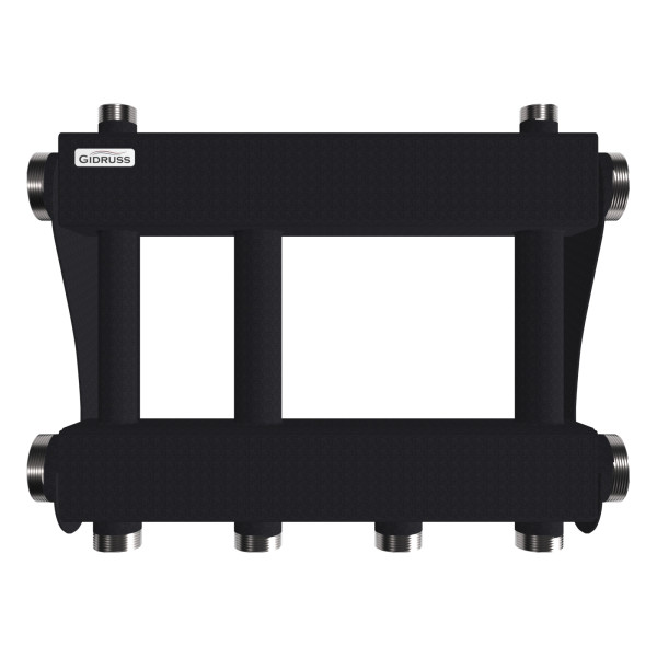 Коллектор модульный Gidruss MK-250-2x32 (до 250 кВт, 2 магистр. подкл. G 2", 2 контура G 1 1/4" вверх или вниз, ст. 09Г2С) Коллектор модульный Gidruss MK-250-2x32 (до 250 кВт, 2 магистр. подкл. G 2", 2 контура G 1 1/4" вверх или вниз, ст. 09Г2С)