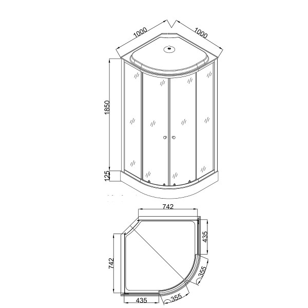 Душевая кабина Loranto 100x100x215 стекло с узором, профиль хром матовый (CS-100-13ТМ/М) Душевая кабина Loranto 100x100x215 стекло с узором, профиль хром матовый (CS-100-13ТМ/М)
