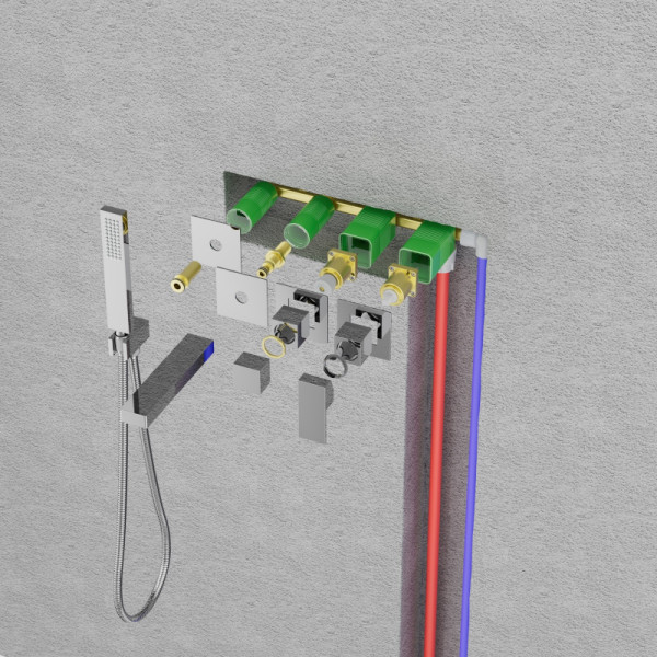 Смеситель для ванны и душа Timo Selene черный матовый (2014/03YSM)