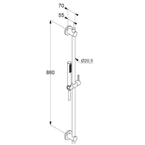 Душевой гарнитур Kludi Fonte черный (2084039-15)
