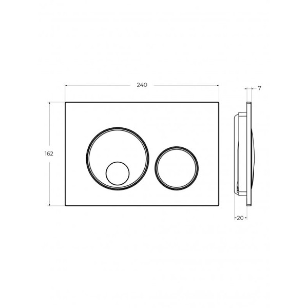 Клавиша смывная Cezares Relax оружейная сталь (RELAX-BTN-GM)