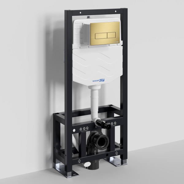 Инсталляция для унитаза WasserKRAFT Dill с клавишей смыва матовое золото (61TLT.010.ME.MG03) Инсталляция для унитаза WasserKRAFT Dill с клавишей смыва матовое золото (61TLT.010.ME.MG03)