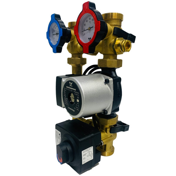 Насосная группа Tiemme 5535G3P (Grundfos UPS 25-65/130, сервопривод) (3160024) Насосная группа Tiemme 5535G3P (Grundfos UPS 25-65/130, сервопривод) (3160024)