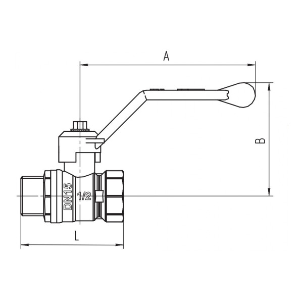 Кран 2" ВН шаровый "LD Pride" (чёрная ручка) (LD 47.303.50) Кран 2" ВН шаровый "LD Pride" (чёрная ручка) (LD 47.303.50)