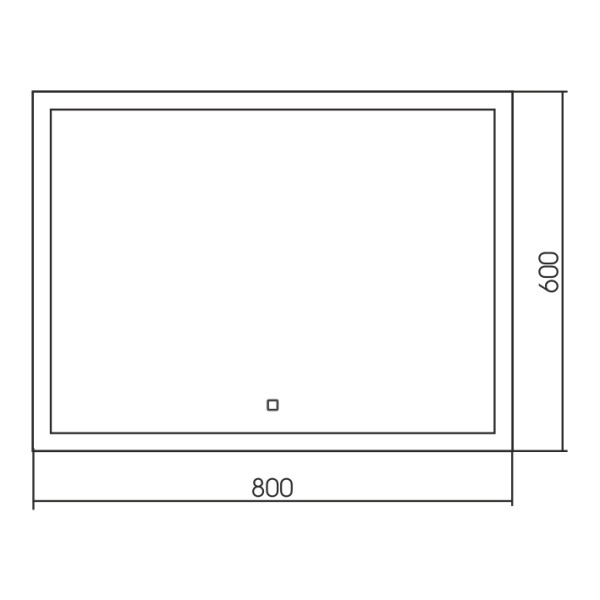 Зеркало Azario Гуверт 800х600 c подсветкой и диммером, сенсор выкл (ФР-1747) Зеркало Azario Гуверт 800х600 c подсветкой и диммером, сенсор выкл (ФР-1747)