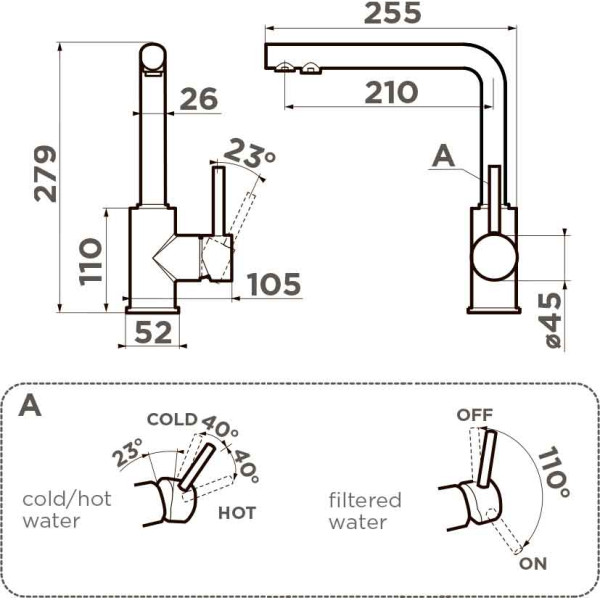 Смеситель для кухни Omoikiri Nakagawa 2 Plus-ES espresso (4994501)