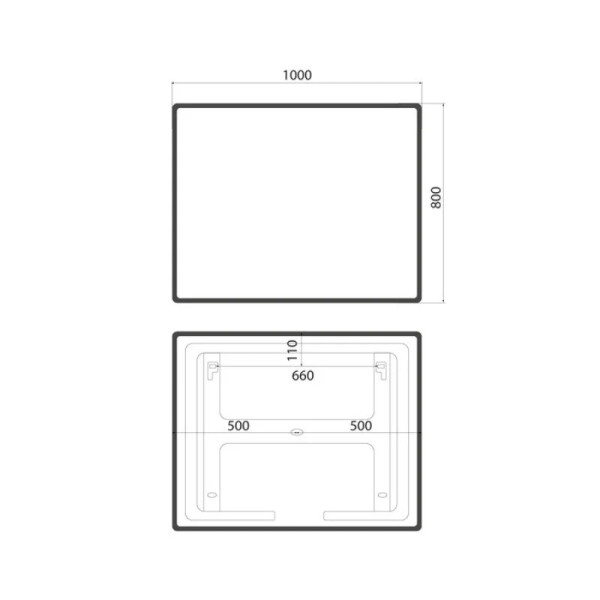 Зеркало Iddis Cloud 100x30x80 (CLX10T0i98)
