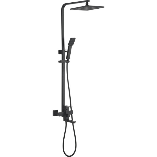 Душевая система Ledeme картридж 40мм с тропическим душем, поворотным изливом черный (L2433B)