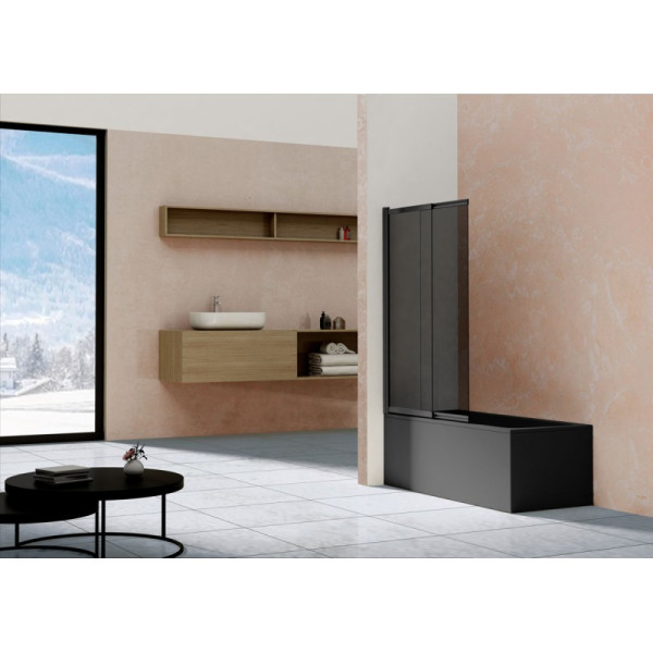 Душевая шторка для ванны Vincea 1000х1450 стекло тонированное, профиль черный (VSB-1E100CGB) Душевая шторка для ванны Vincea 1000х1450 стекло тонированное, профиль черный (VSB-1E100CGB)