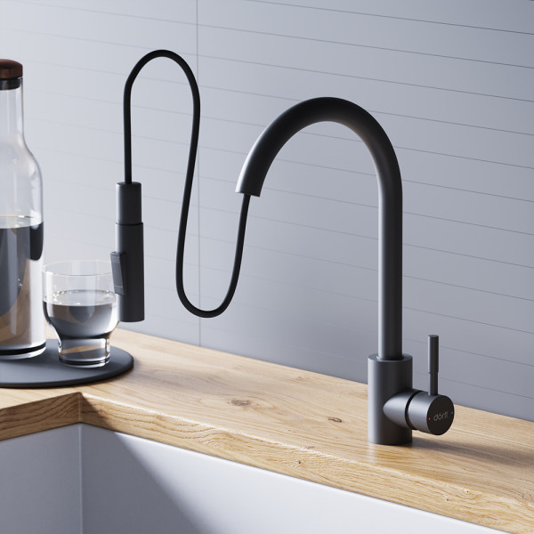 Смеситель для кухни Dorff Logic черный (D3007522) Смеситель для кухни Dorff Logic черный (D3007522)