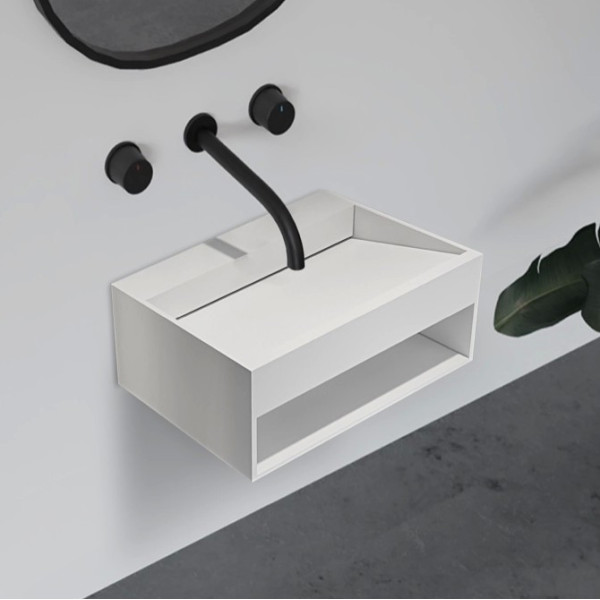 Тумба-раковина подвесная Abber Stein 280x800x480 белая матовая (AS2645-0.8) Тумба-раковина подвесная Abber Stein 280x800x480 белая матовая (AS2645-0.8)