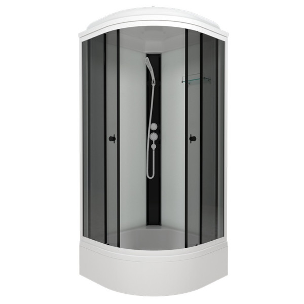 Душевая кабинаTriton Грэй 90x90 стекло тонированное, профиль черный (DK380)