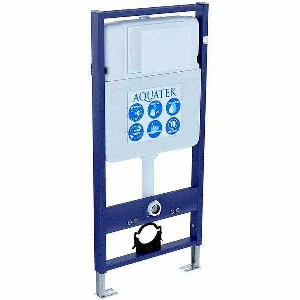 Инсталляция с унитазом Aquatek Бетта рама Standard INS-0000012(без клавиши и крепежа)+унитаз Бетта AQ1253W-00 с тонким сиденьем soft-close (